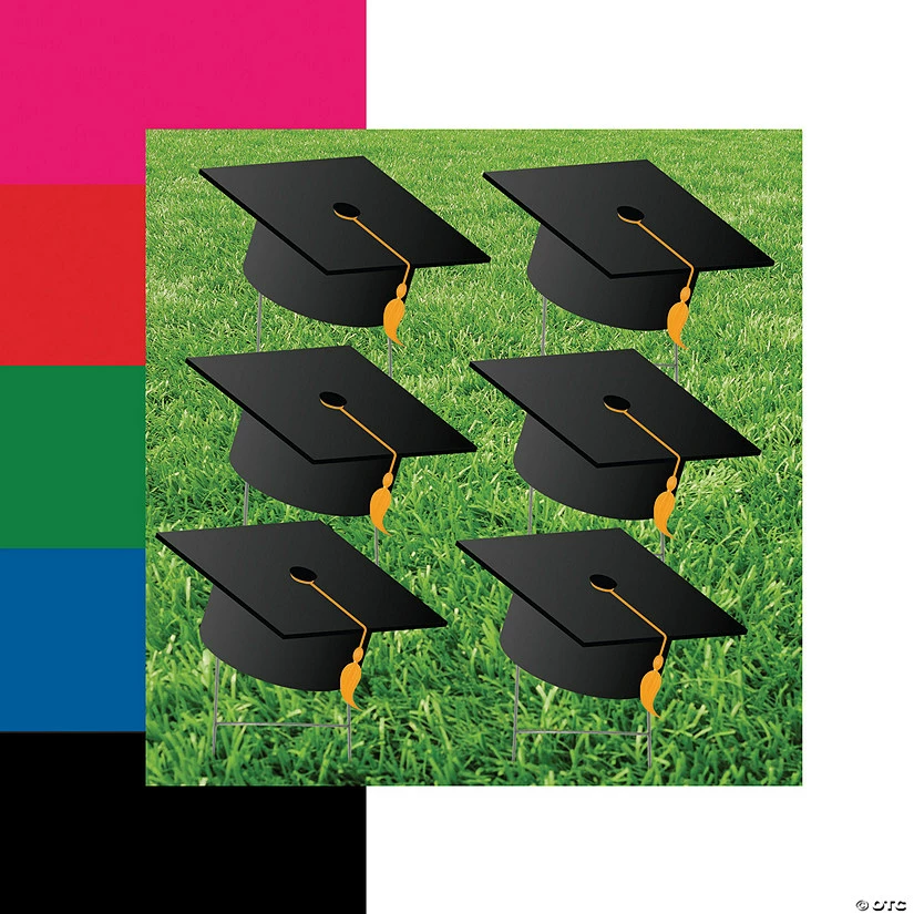 Cheap π₯° Grad Cap Yard Signs - 6 Pc. π 1 Cheap π₯° Grad Cap Yard Signs - 6 Pc. π