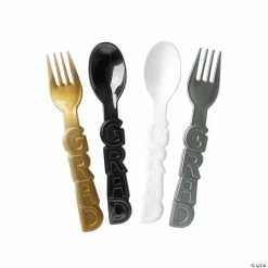 Outlet π Grad Party Plastic Fork & Spoon Set - 16 Ct. π€©
