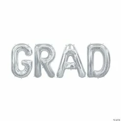 Best deal π€© Grad Silver 36" Mylar Balloon Kit - 4 Pc. β€οΈ