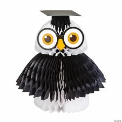 Promo π€© Graduate Owl Honeycomb Centerpieces - 3 Pc. π