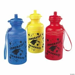 Hot Sale π Graduation Sport Plastic Water Bottles - 12 Pc. β¨