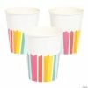 Coupon 👏 Happy Day Bright Stripes Paper Cups - 8 Ct. 😉