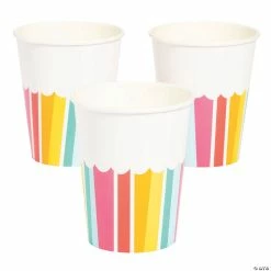 Coupon π Happy Day Bright Stripes Paper Cups - 8 Ct. π