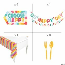 Best Pirce 🌟 Happy Day Party Tableware Kit for 8 Guests 👏 -Graduation Party Supplies Shop happy day party tableware kit for 8 guests13964540 a02