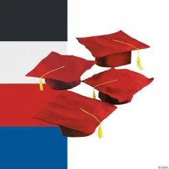 Discount ⌛ Kids’ Felt Elementary School Graduation Mortarboard Hats - 36 Pc. ✨