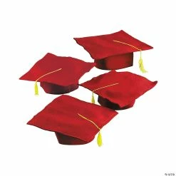 New βοΈ Kids' Felt Elementary School Graduation Mortarboard Hats - 12 Pc. π€©