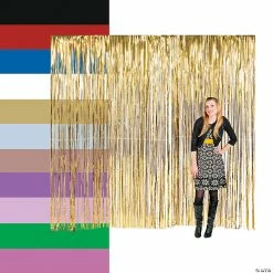 Best Sale 🔔 Large Metallic Fringe Backdrop Curtains 👍
