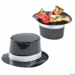 Best Sale βοΈ Mini Black Top Hats - 12 Pc. β¨