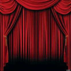 Best Pirce 🤩 Red Curtain Backdrop - 2 Pc. ⭐