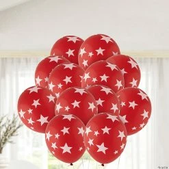 Budget 𧨠Stars 11" Latex Balloons β 24 Pc. π 5 Budget 𧨠Stars 11" Latex Balloons β 24 Pc. π -Graduation Party Supplies Shop red with white stars 11 latex balloons 24 pc 14104390 a02