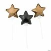 Best Sale 😉 Self-Inflating Black & Gold Star 4" Mylar Balloons - 12 Pc. ❤️