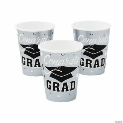 Hot Sale π€© Congrats Grad Mortarboard Solid Color Paper Cups - 25 Ct. π
