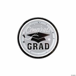 Buy β€οΈ Congrats Grad Solid Color Paper Dessert Plates - 25 Ct. π