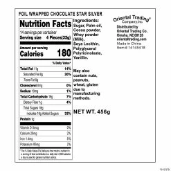 Deals 𧨠Foil-Wrapped Chocolate Stars - 57 Pc. π 7 Deals 𧨠Foil-Wrapped Chocolate Stars - 57 Pc. π -Graduation Party Supplies Shop silver foil wrapped chocolate stars 57 pc 14145418 a05