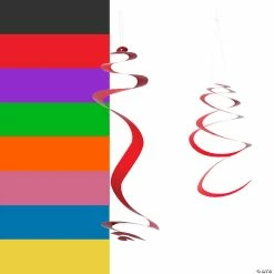 New π Solid Color Hanging Swirl Decorations - 12 Pc. π₯